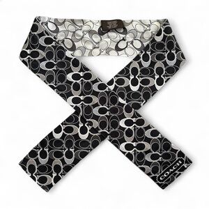 Coach Black/White/Grey Twilly Scarf